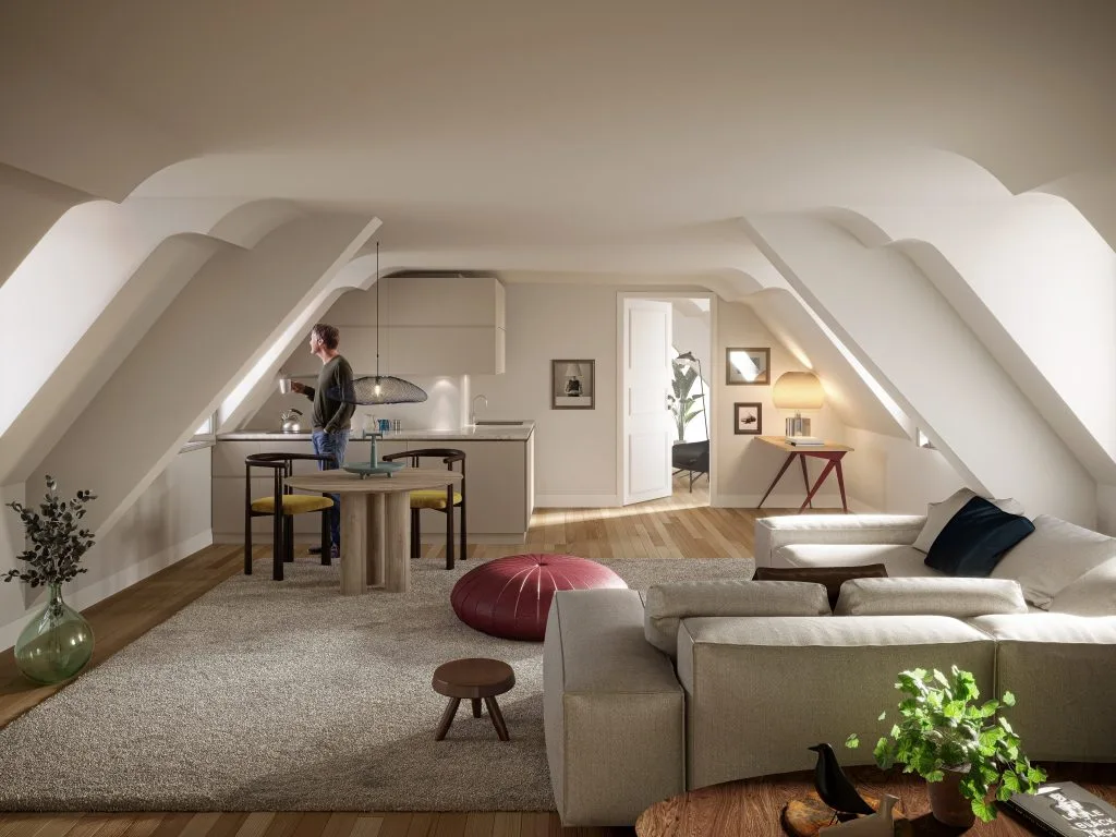 Le bâtiment sera aménagé en 9 logements du T1 au T2 Duplex avec des surfaces de 16.80m² à 84.50m² du RDC au R+3 et un lot avec terrasse et jardin. Les expositions Est et Ouest de l'immeuble offrent une belle luminosité aux appartements, pour certains "traversant". Le programme repose sur la mise en valeur et le respect d'un authentique patrimoine architectural. La façade principale donne sur la rue Victor Laloux. Les fenêtres sont munies de vantaux bois et de vitrage clair avec imposte, qui vient agrandir la surface vitrée et offre un apport de lumière généreux. Au total, 9 logements seront réhabilités avec soin et respect du patrimoine actuel, tout en alliant confort et charme intemporel sur un emplacement très recherché.