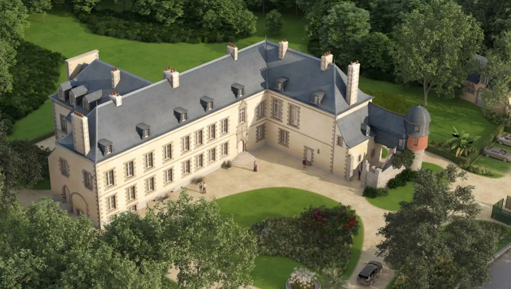 Un Château en Bretagne Né au XVe siècle et sublimé à la Renaissance, ce joyau d’architecture en granit et schiste séduit par son élégante silhouette en L et sa tour colombier du XVIIe siècle.
